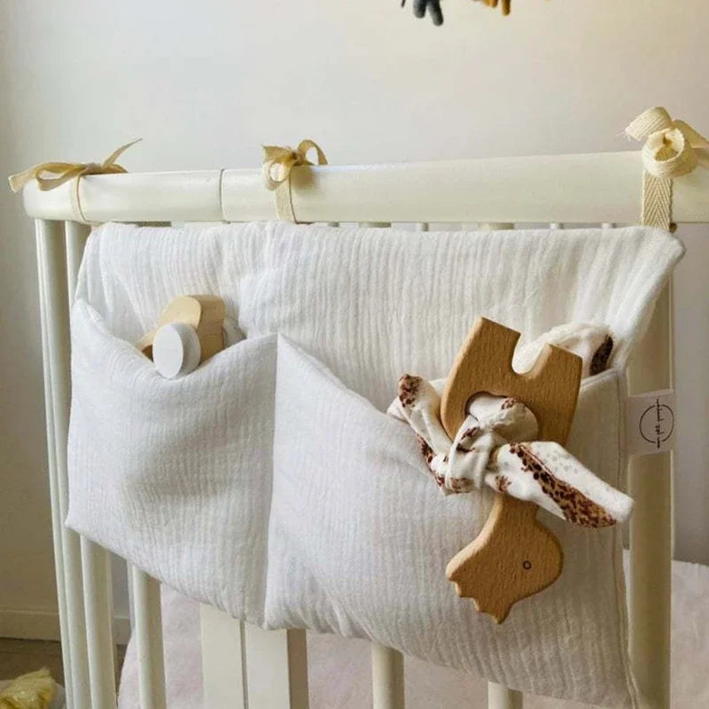 Bolsa de armazenamento multifuncional para berço, bolsa para fraldas de bebê, organizador de cabeceira para crianças pequenas, acessórios de cama para bebês recém-nascidos