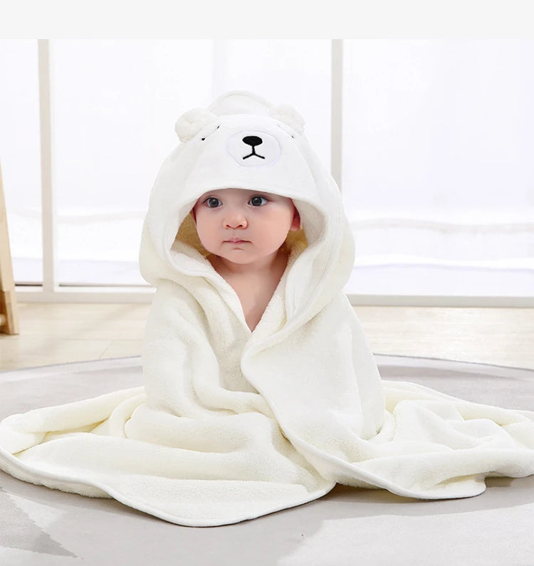Bebê recém-nascido toalha de banho dos desenhos animados swaddle crianças roupão de lã cobertor quente dormir swaddle envoltório para recém-nascidos meninos meninas