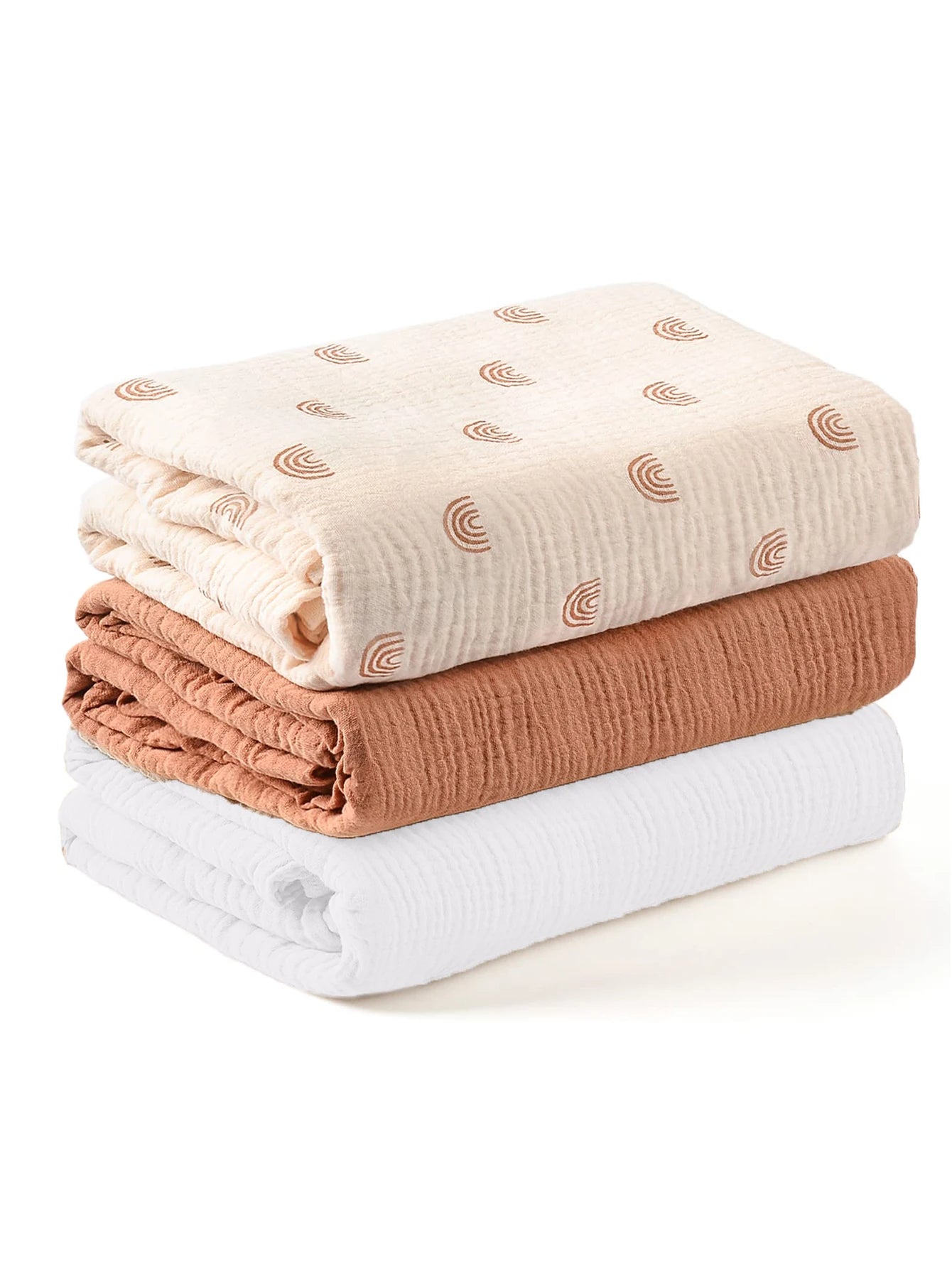 3 Pçs/set Macio Respirável Bebê Receber Cobertor Musselina Swaddle Cobertores
