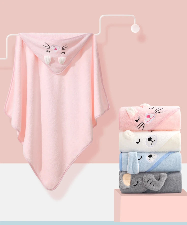Bebê recém-nascido toalha de banho dos desenhos animados swaddle crianças roupão de lã cobertor quente dormir swaddle envoltório para recém-nascidos meninos meninas