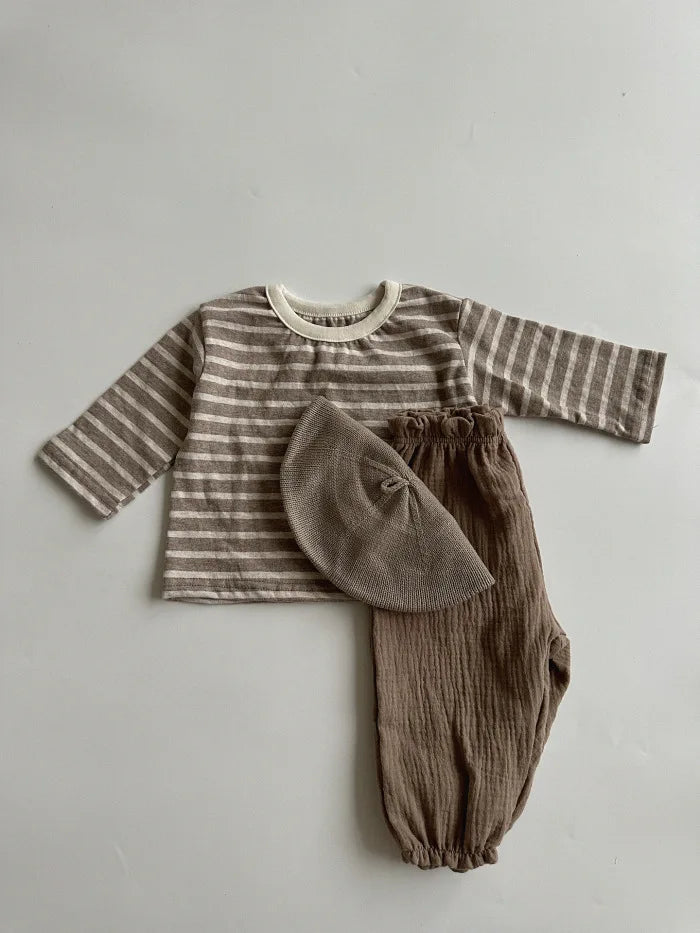 Calças de bebê de algodão orgânico recém-nascidos outono primavera verão inverno bonito impressão macia musselina roupas calças pantalons capris