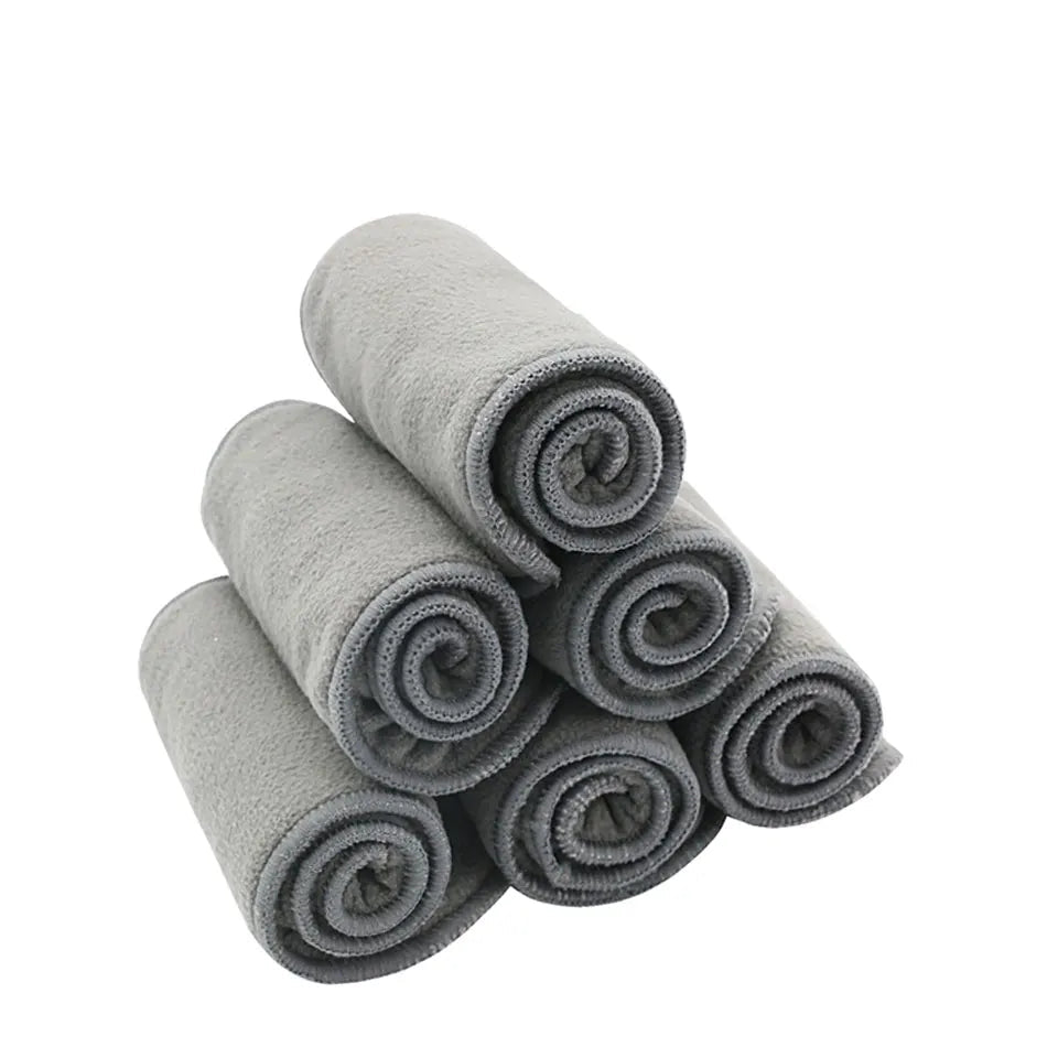Happyflute novo conjunto de fraldas de bolso os ajustável 8 peças de fraldas + 8 peças de inserção de carvão de bambu à prova d'água reutilizáveis laváveis fraldas de bebê