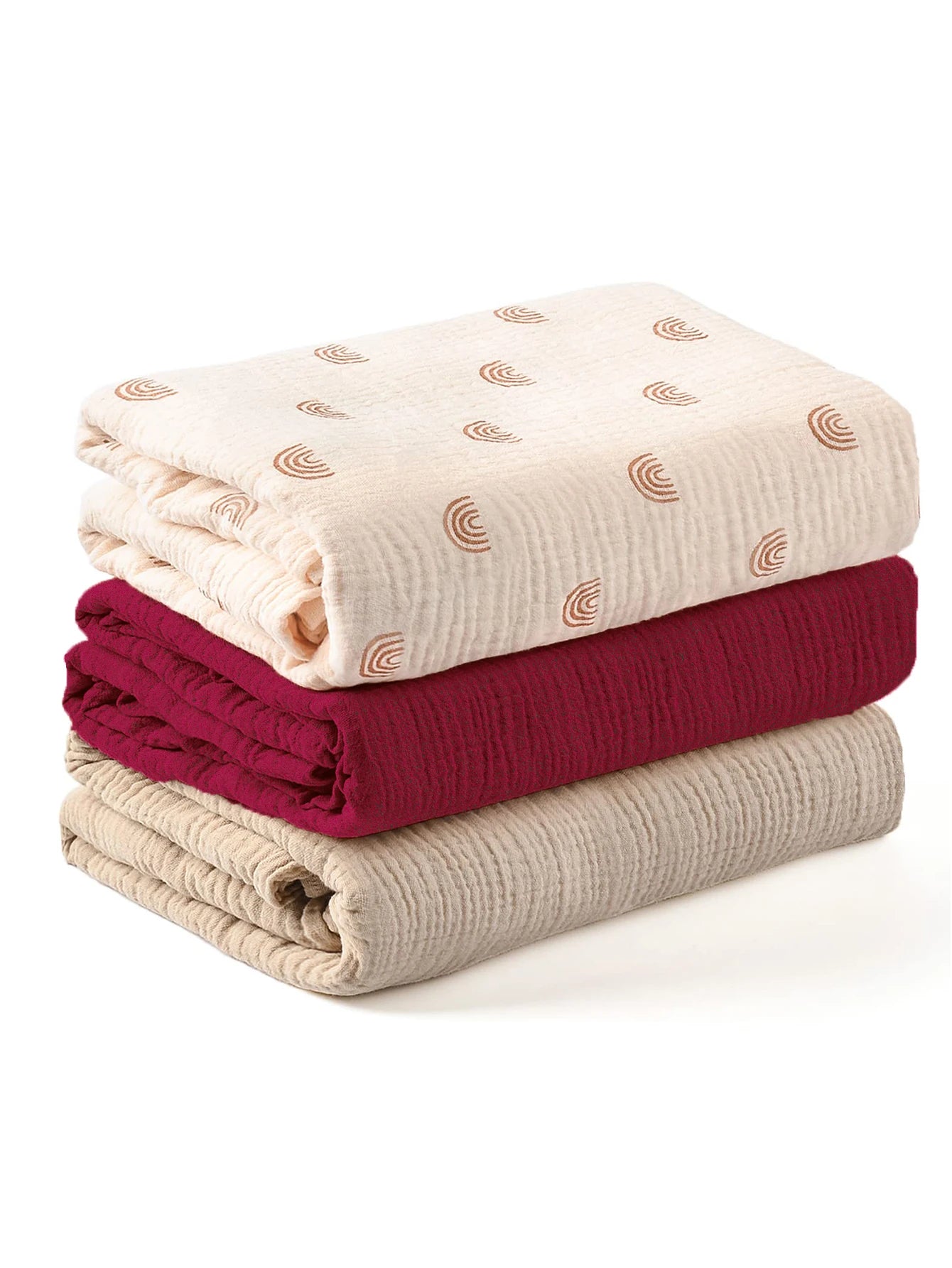 3 Pçs/set Macio Respirável Bebê Receber Cobertor Musselina Swaddle Cobertores