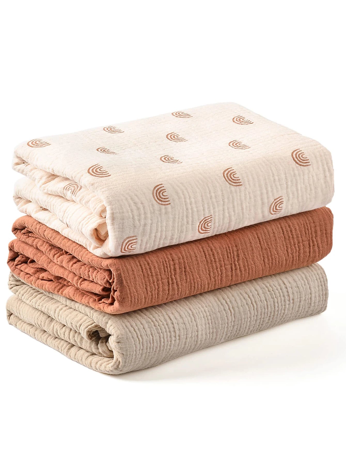 3 Pçs/set Macio Respirável Bebê Receber Cobertor Musselina Swaddle Cobertores