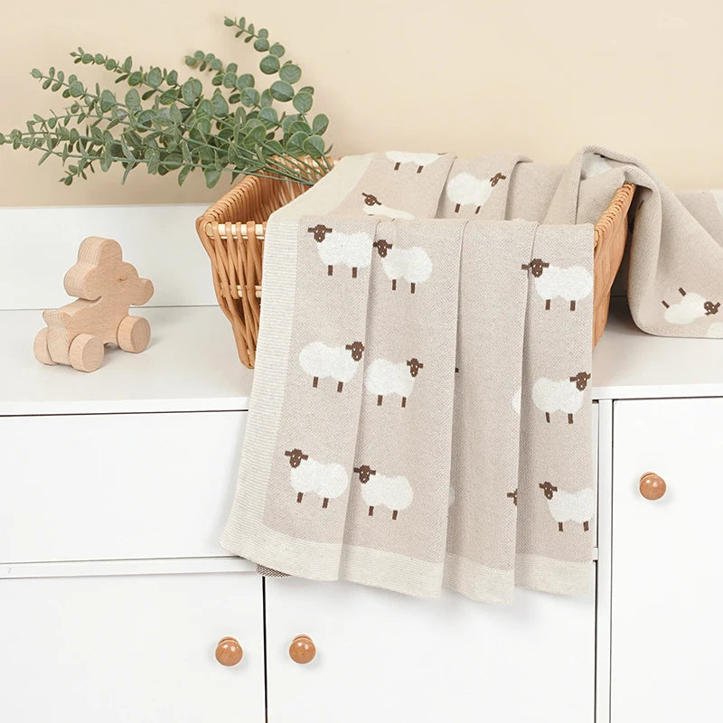 Cobertores de algodão para bebês, cobertores de malha para recém-nascidos, meninos e meninas, carrinho de berçário, colchas de abraço, 90*70cm, tapete de recepção infantil