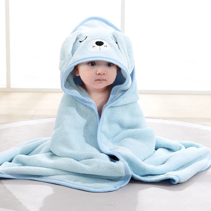 Bebê recém-nascido toalha de banho dos desenhos animados swaddle crianças roupão de lã cobertor quente dormir swaddle envoltório para recém-nascidos meninos meninas