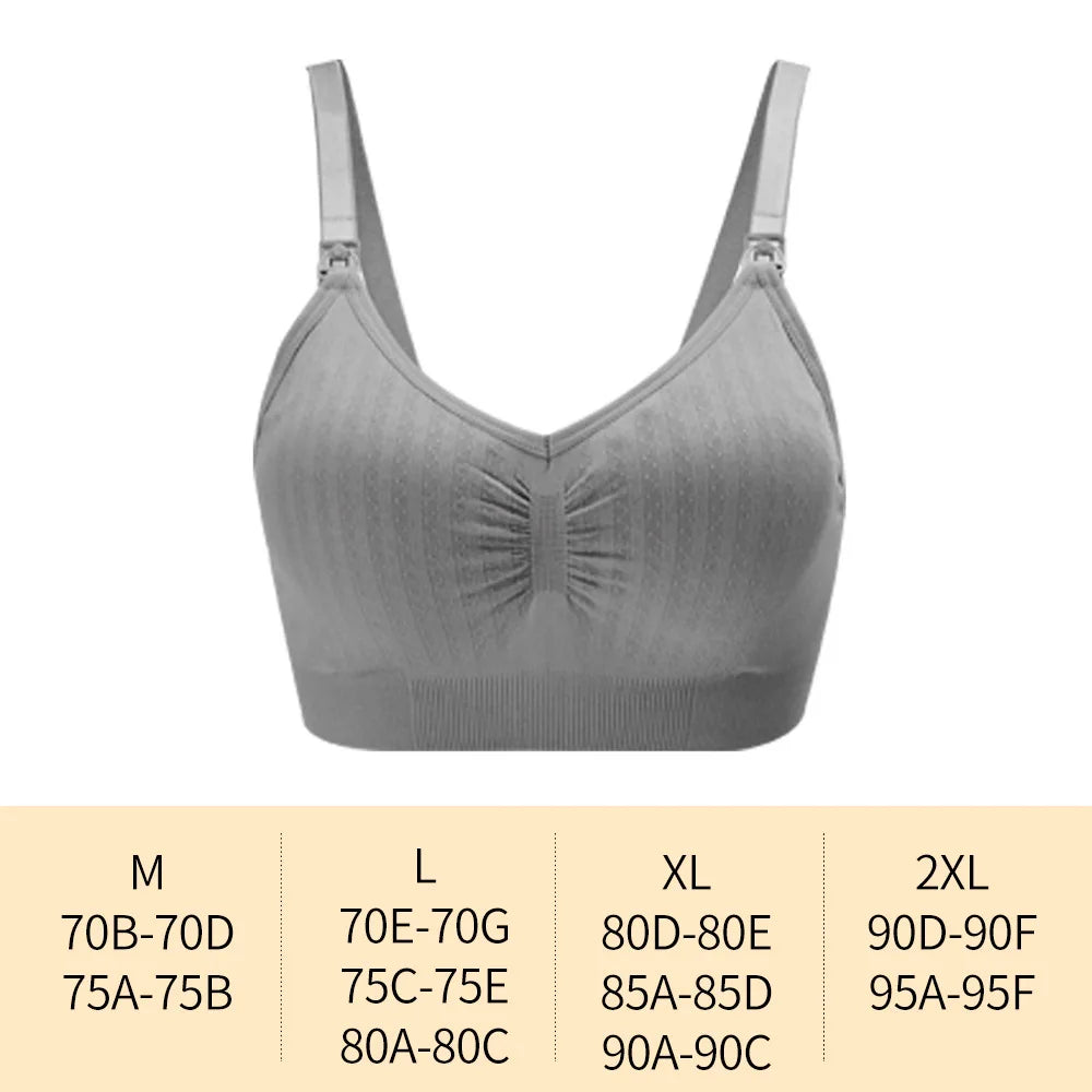 Nova alta qualidade única mão fivela frontal sutiã de enfermagem respirável mulheres amamentação roupa interior sem costura sutiã para grávidas push up