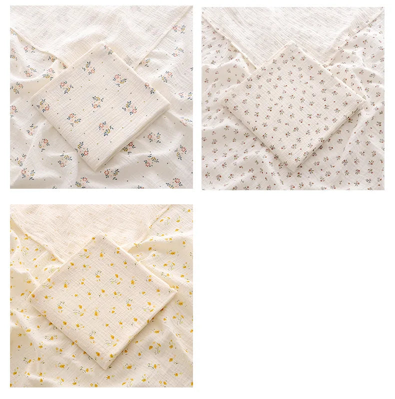 Ins cobertor de musselina para bebê, 2 camadas de algodão, cobertores para recém-nascidos, toalha de banho, roupa de cama de verão, itens para bebês, mãe e crianças