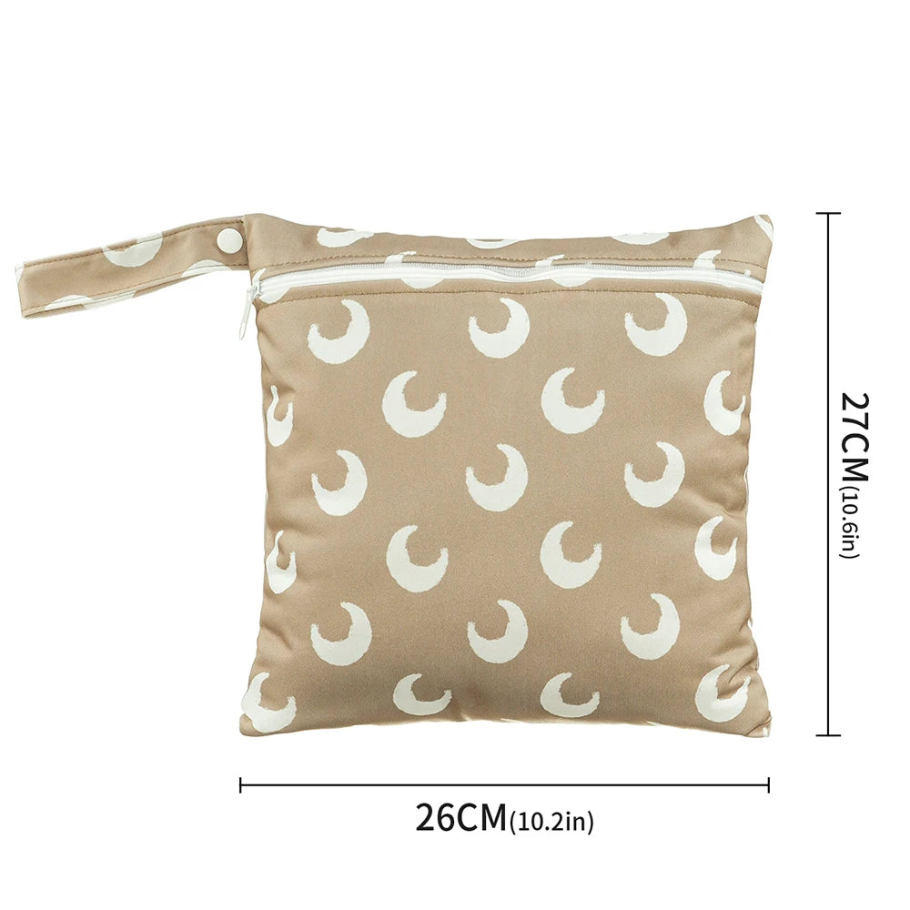 HappyFlute Nova peça única 27*26CM pode ser transportada e suspensa Mini design de bolso com separação úmida e seca Bolsa para fraldas de bebê