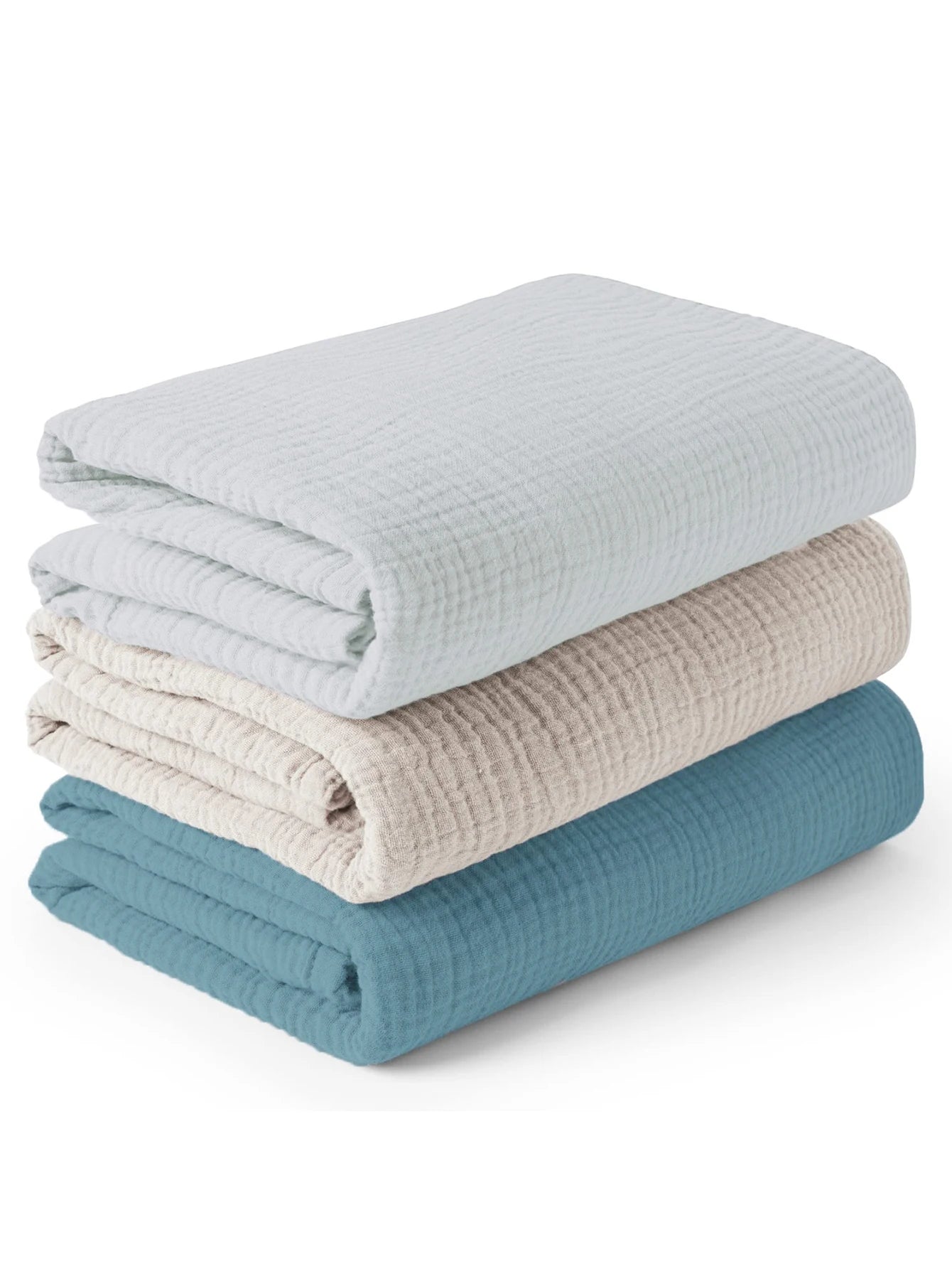 3 Pçs/set Macio Respirável Bebê Receber Cobertor Musselina Swaddle Cobertores