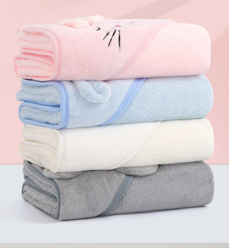 Bebê recém-nascido toalha de banho dos desenhos animados swaddle crianças roupão de lã cobertor quente dormir swaddle envoltório para recém-nascidos meninos meninas