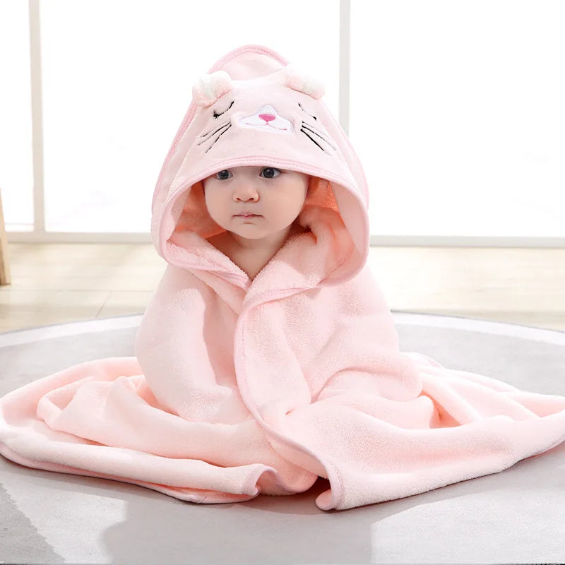 Bebê recém-nascido toalha de banho dos desenhos animados swaddle crianças roupão de lã cobertor quente dormir swaddle envoltório para recém-nascidos meninos meninas
