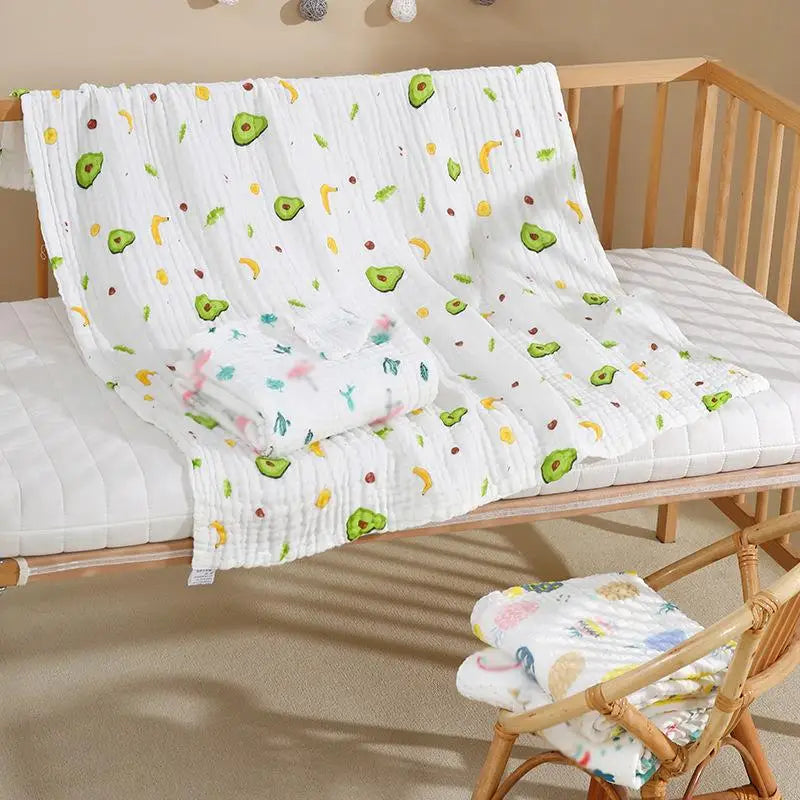 Toalha de banho de algodão para bebês, cobertor para meninos e meninas, roupão de banho para bebês recém-nascidos, 4 camadas de gaze, faixa infantil