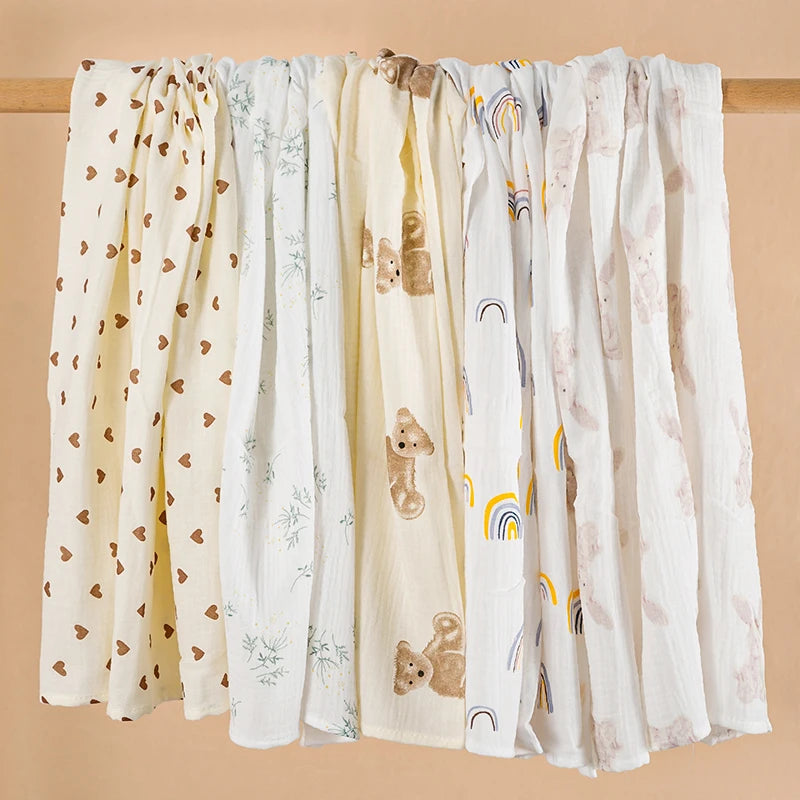 Ins cobertor de musselina para bebê, 2 camadas de algodão, cobertores para recém-nascidos, toalha de banho, roupa de cama de verão, itens para bebês, mãe e crianças