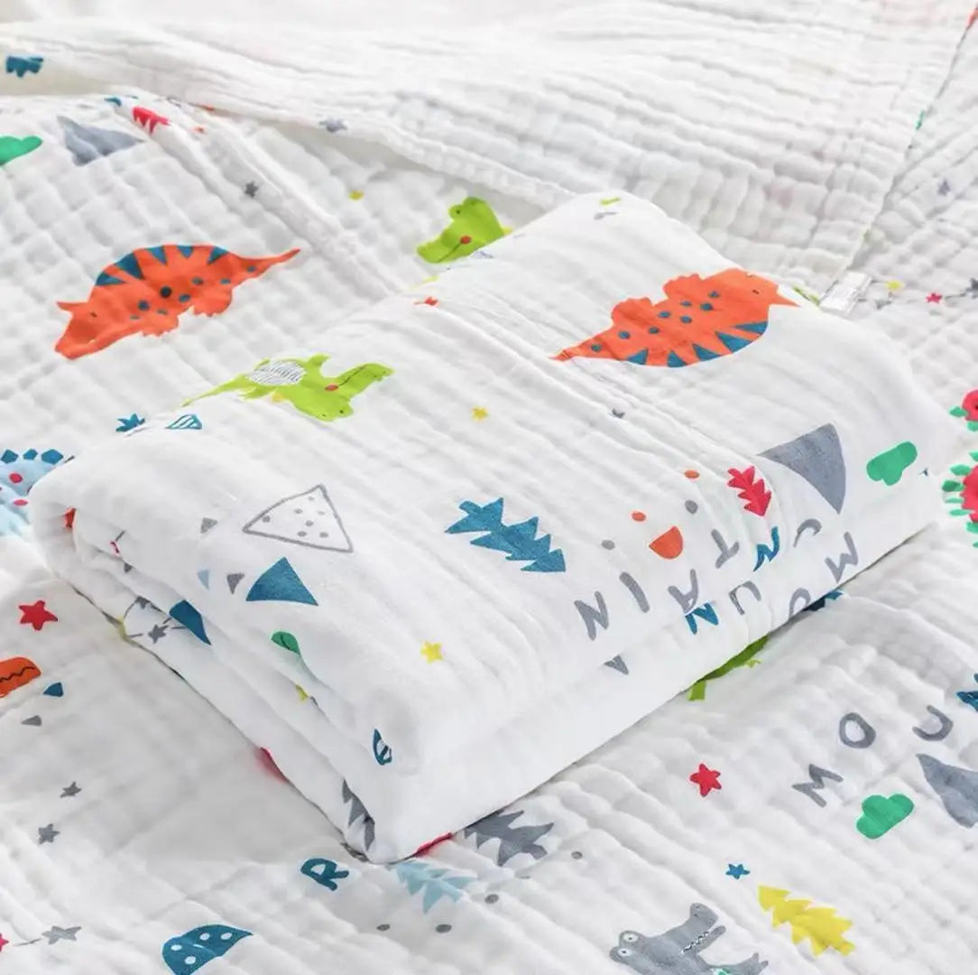 Toalha de banho de algodão para bebês, cobertor para meninos e meninas, roupão de banho para bebês recém-nascidos, 4 camadas de gaze, faixa infantil