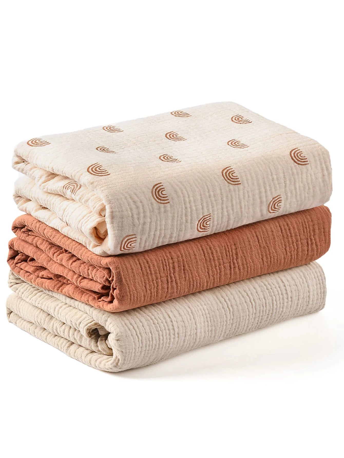 3 Pçs/set Macio Respirável Bebê Receber Cobertor Musselina Swaddle Cobertores
