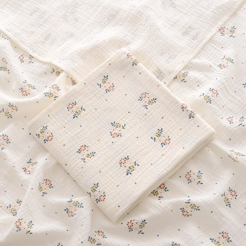 Ins cobertor de musselina para bebê, 2 camadas de algodão, cobertores para recém-nascidos, toalha de banho, roupa de cama de verão, itens para bebês, mãe e crianças