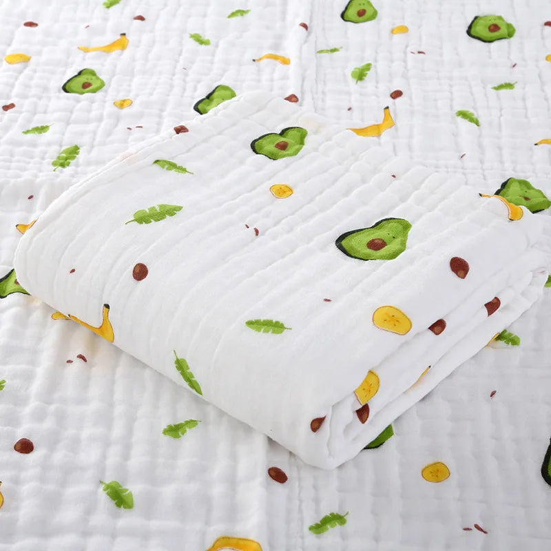 Toalha de banho de algodão para bebês, cobertor para meninos e meninas, roupão de banho para bebês recém-nascidos, 4 camadas de gaze, faixa infantil