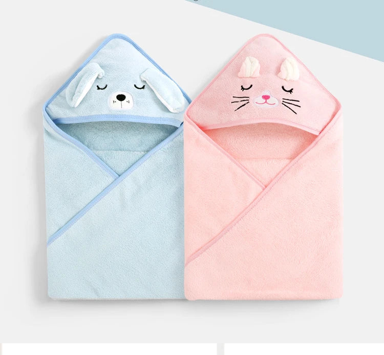 Bebê recém-nascido toalha de banho dos desenhos animados swaddle crianças roupão de lã cobertor quente dormir swaddle envoltório para recém-nascidos meninos meninas