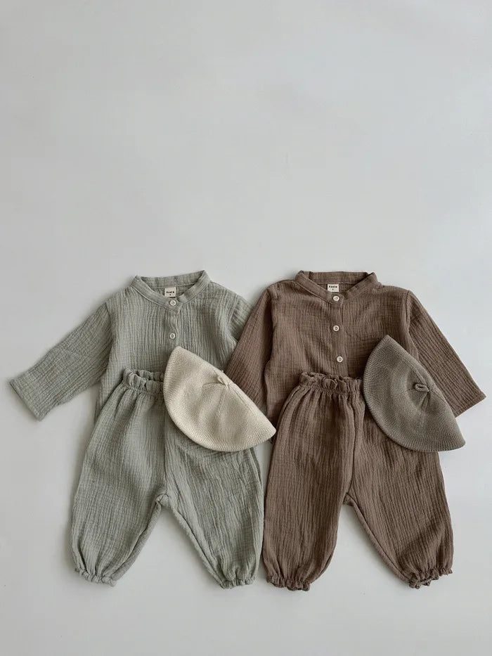 Calças de bebê de algodão orgânico recém-nascidos outono primavera verão inverno bonito impressão macia musselina roupas calças pantalons capris