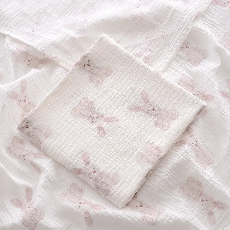 Ins cobertor de musselina para bebê, 2 camadas de algodão, cobertores para recém-nascidos, toalha de banho, roupa de cama de verão, itens para bebês, mãe e crianças