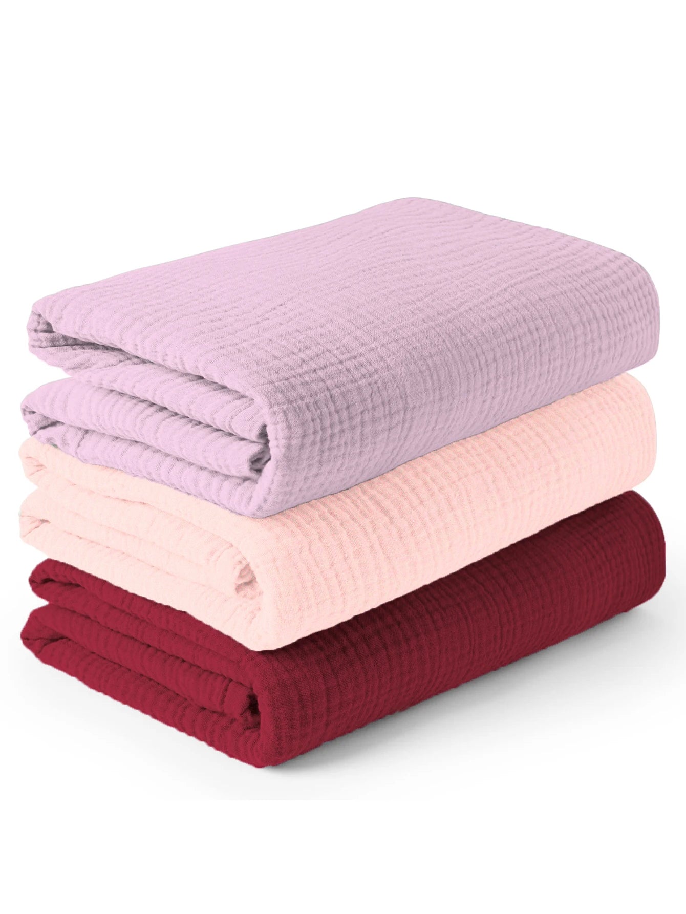 3 Pçs/set Macio Respirável Bebê Receber Cobertor Musselina Swaddle Cobertores