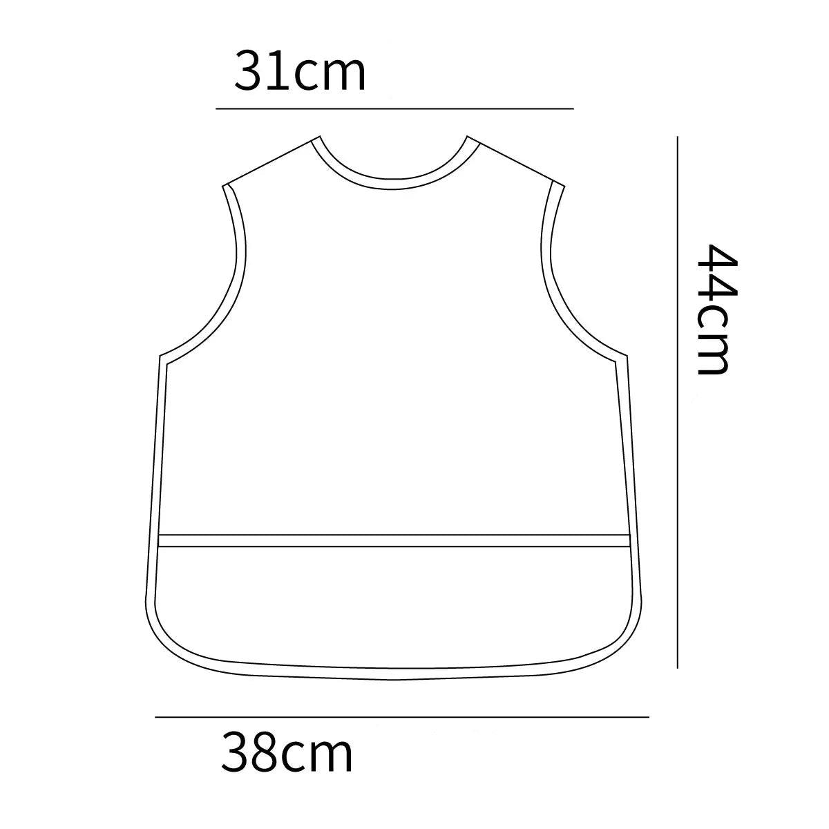 HappyFlute Nova peça única com bolso à prova d'água estampa de desenho animado sem mangas design de gancho e laço multifuncional uso babador de bebê