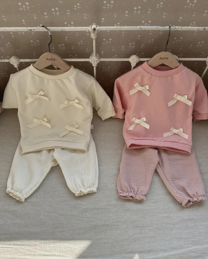 Calças de bebê de algodão orgânico recém-nascidos outono primavera verão inverno bonito impressão macia musselina roupas calças pantalons capris